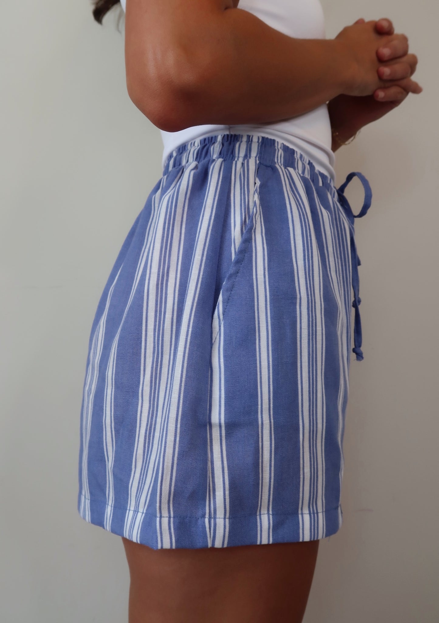 DOORBUSTER Striped with you Linen-Blend Shorts