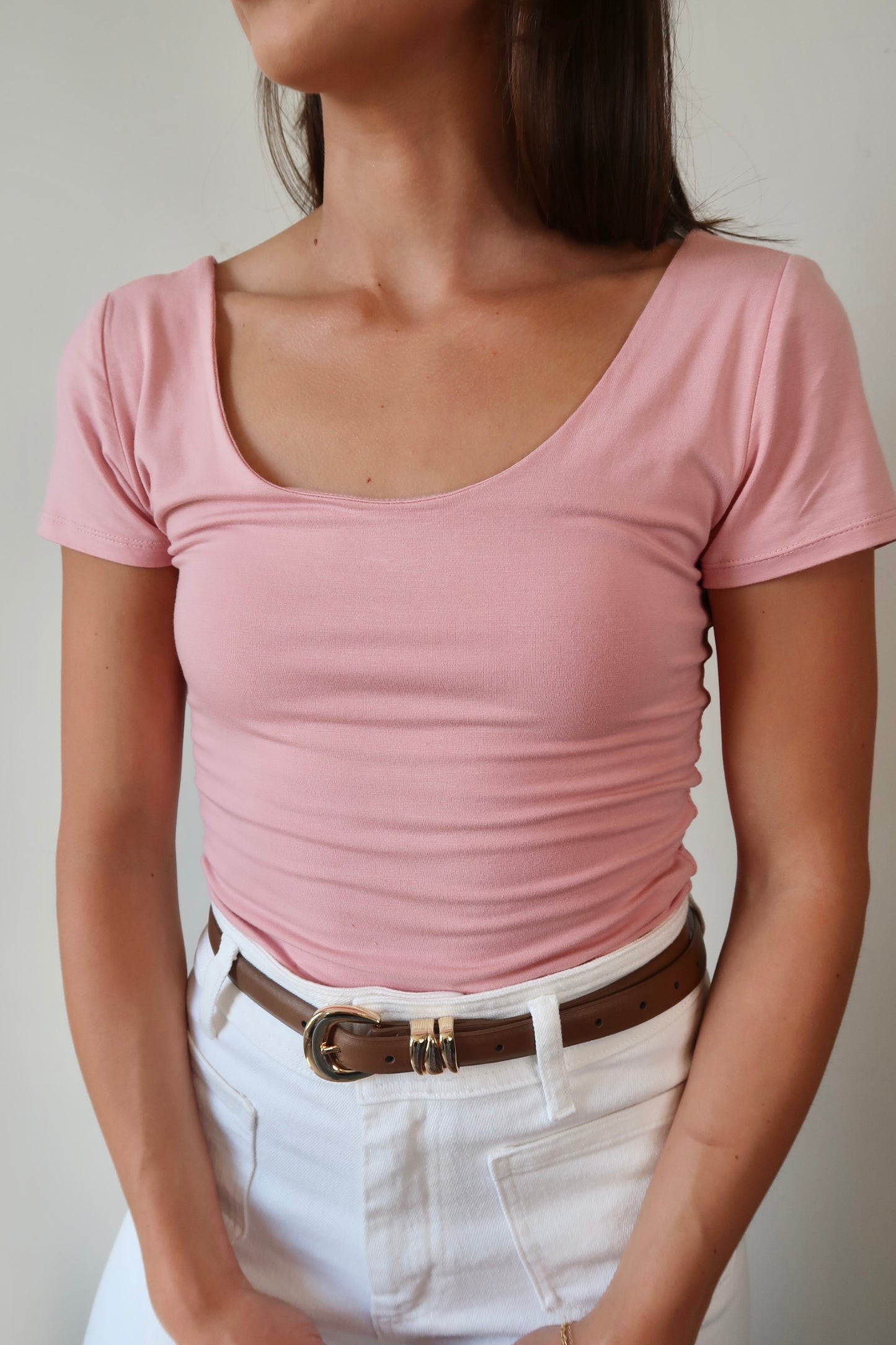 Buttery Basic Scoop Neck Top