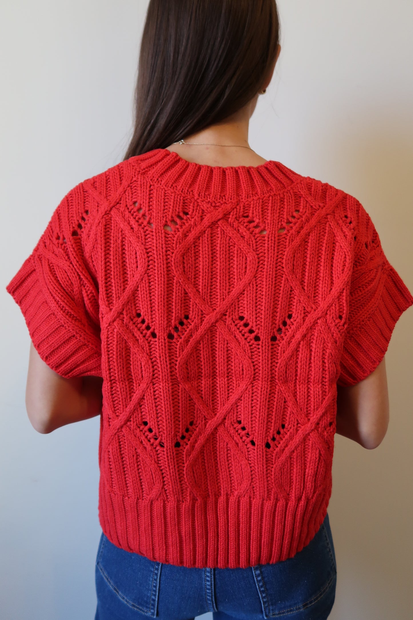 Home For The Holidays Cable Knit Top