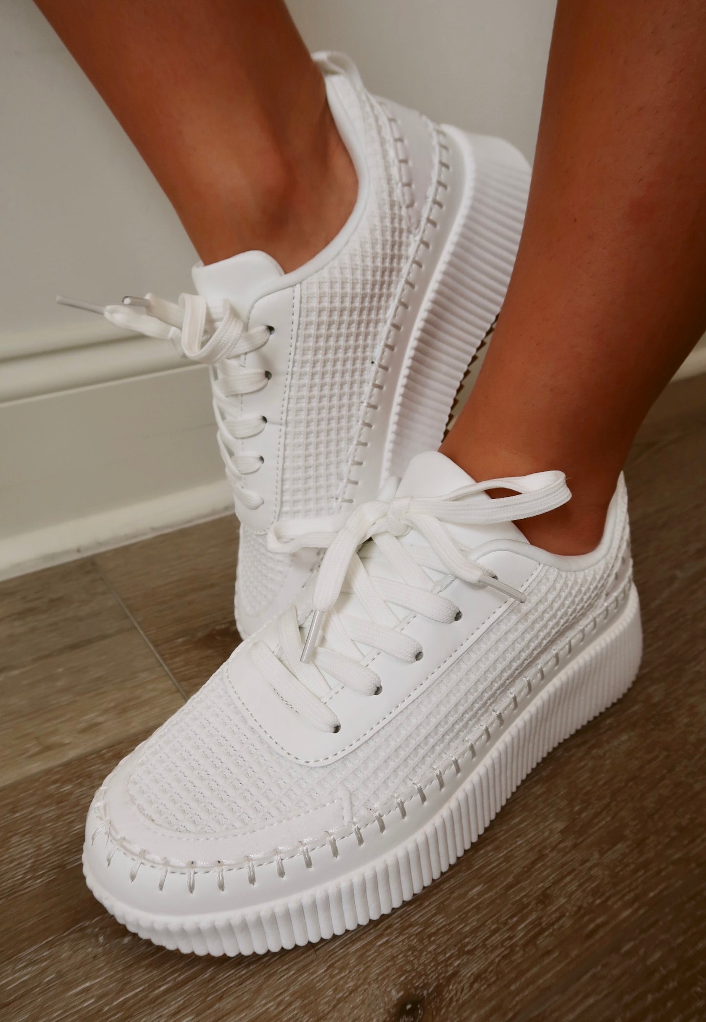 In Style Waffle Knit Sneakers