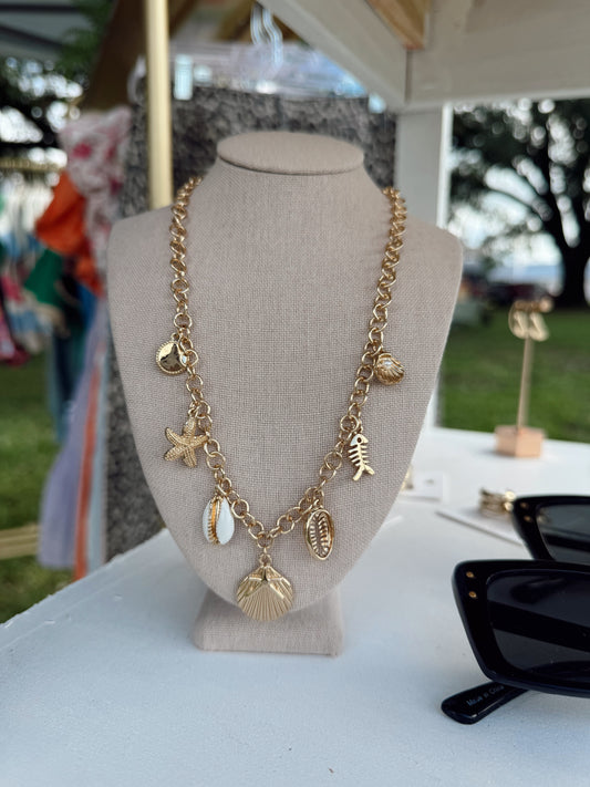 The Ocean Is Calling Charm Necklace