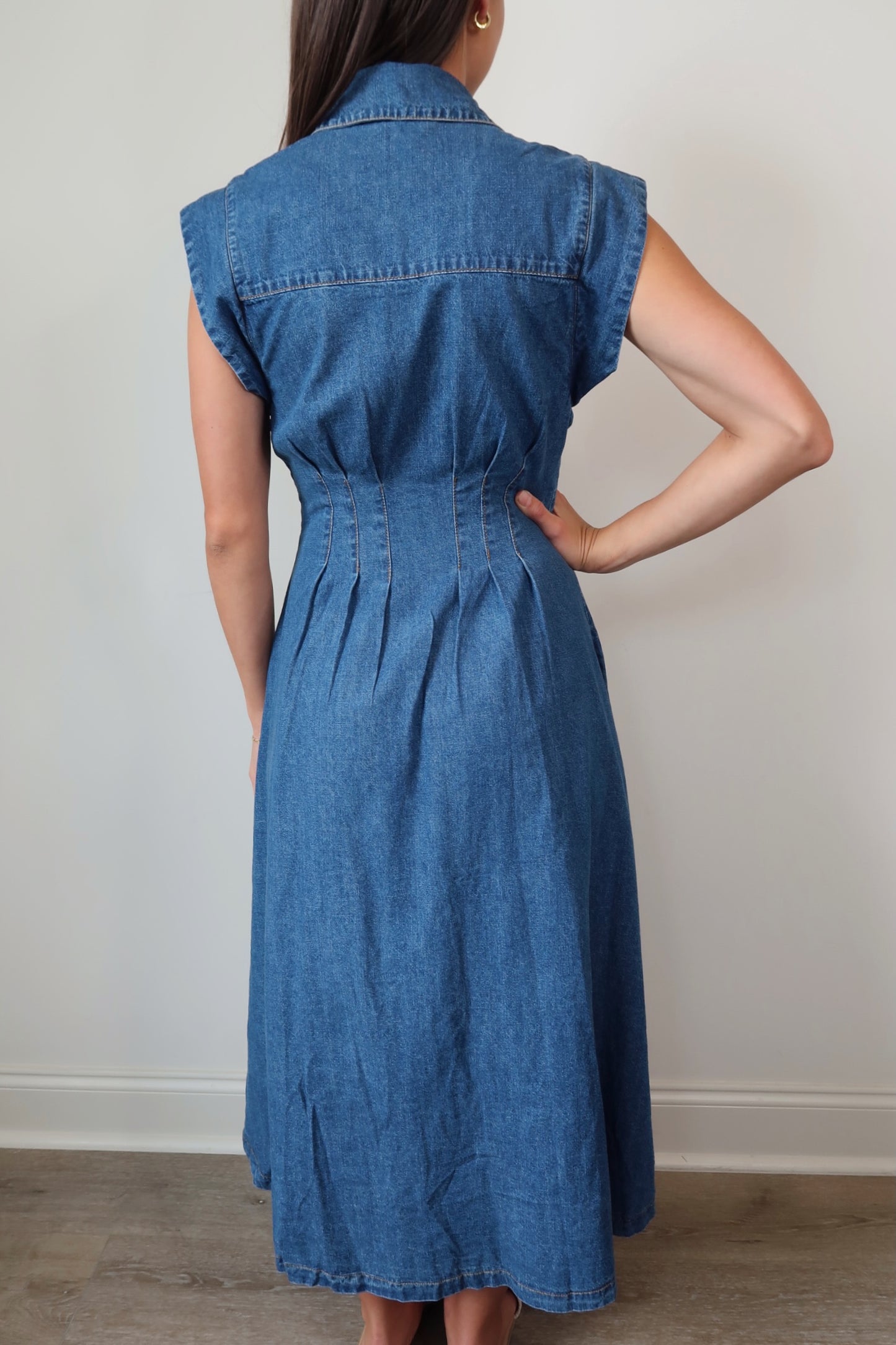 Dashing Denim Midi Dress