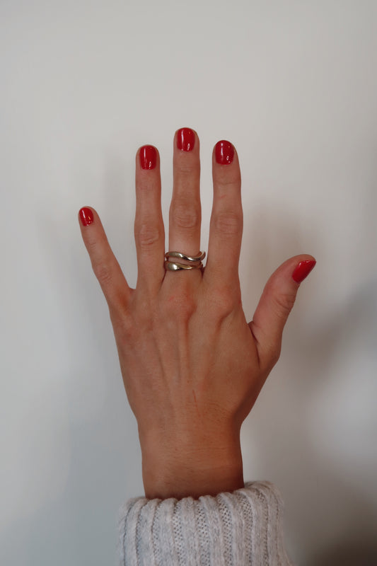 Seeing Double Warped Ring