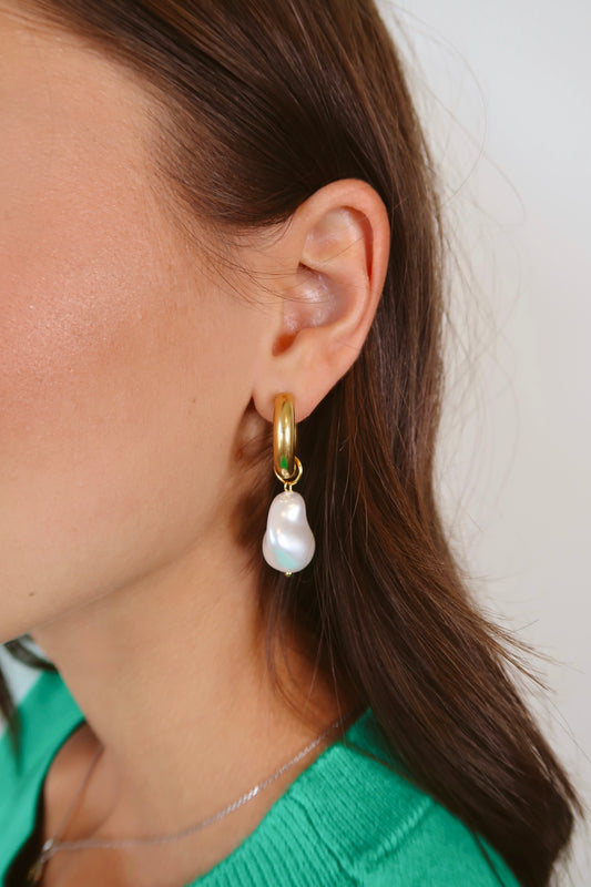 Making A Statement Pearl Earrings