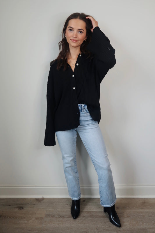 Simple Things Button Down Knit Top