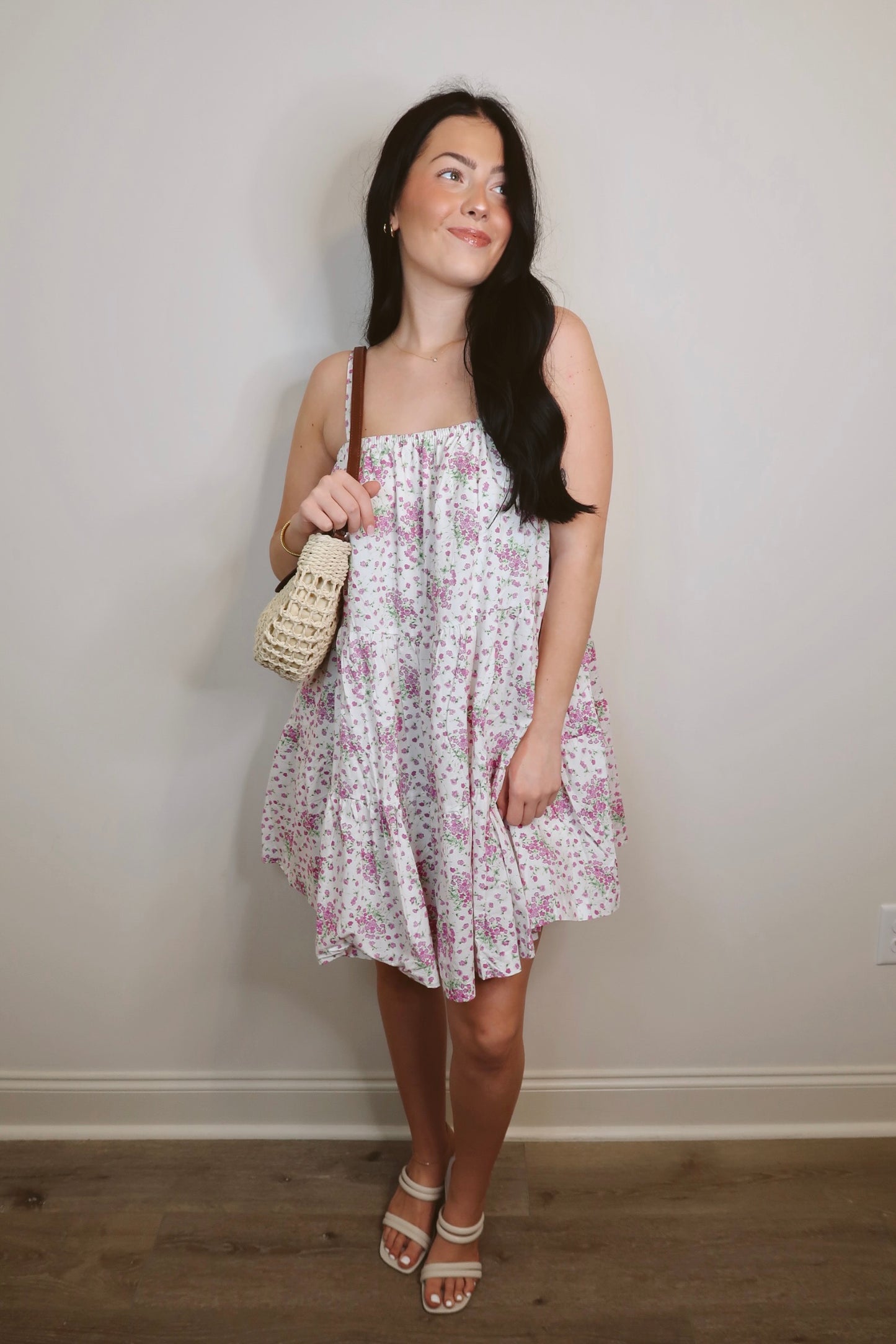 Picking Petals Tiered Mini Dress