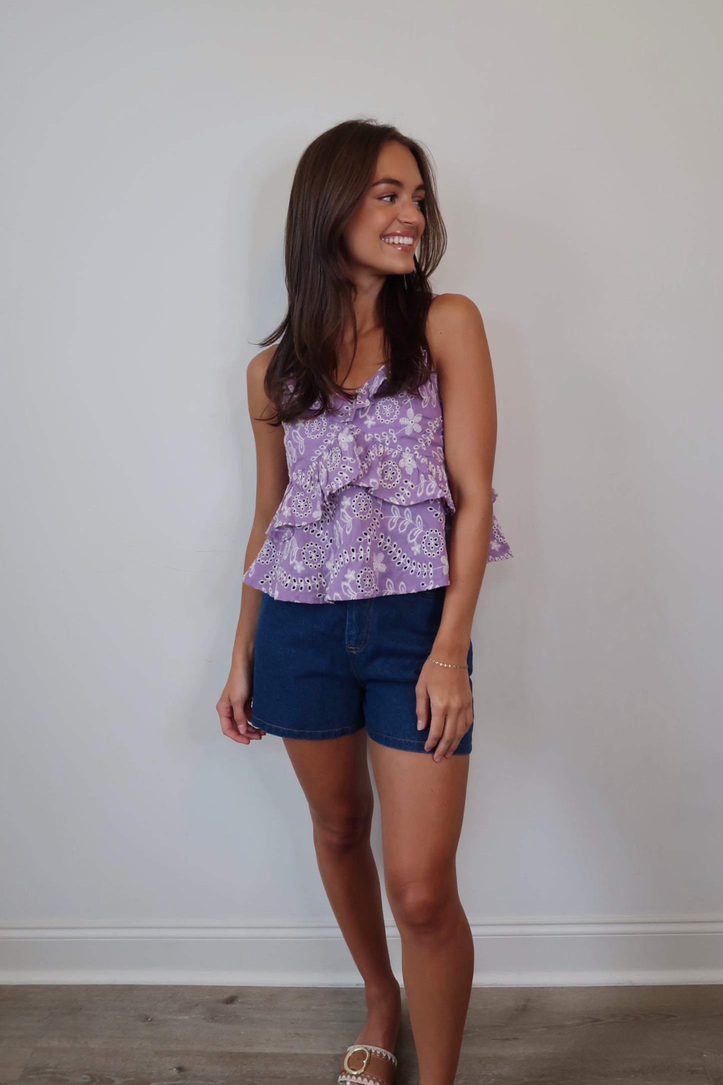 Move On Embroidered Detail Top