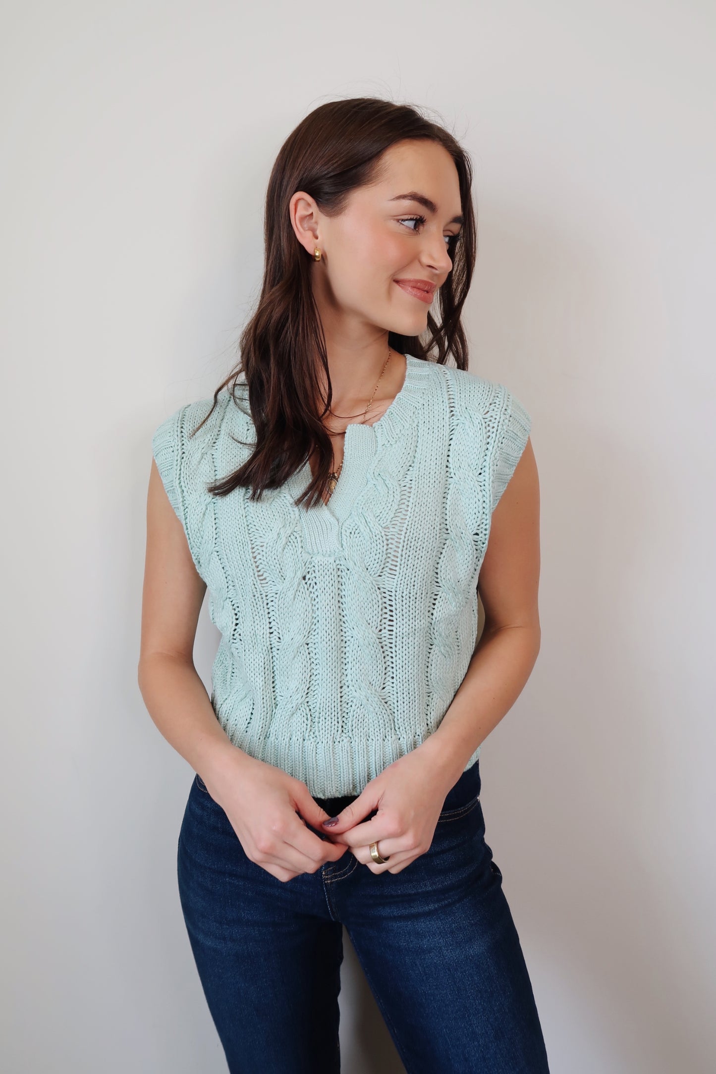 That's So Me Sage Sweater Vest