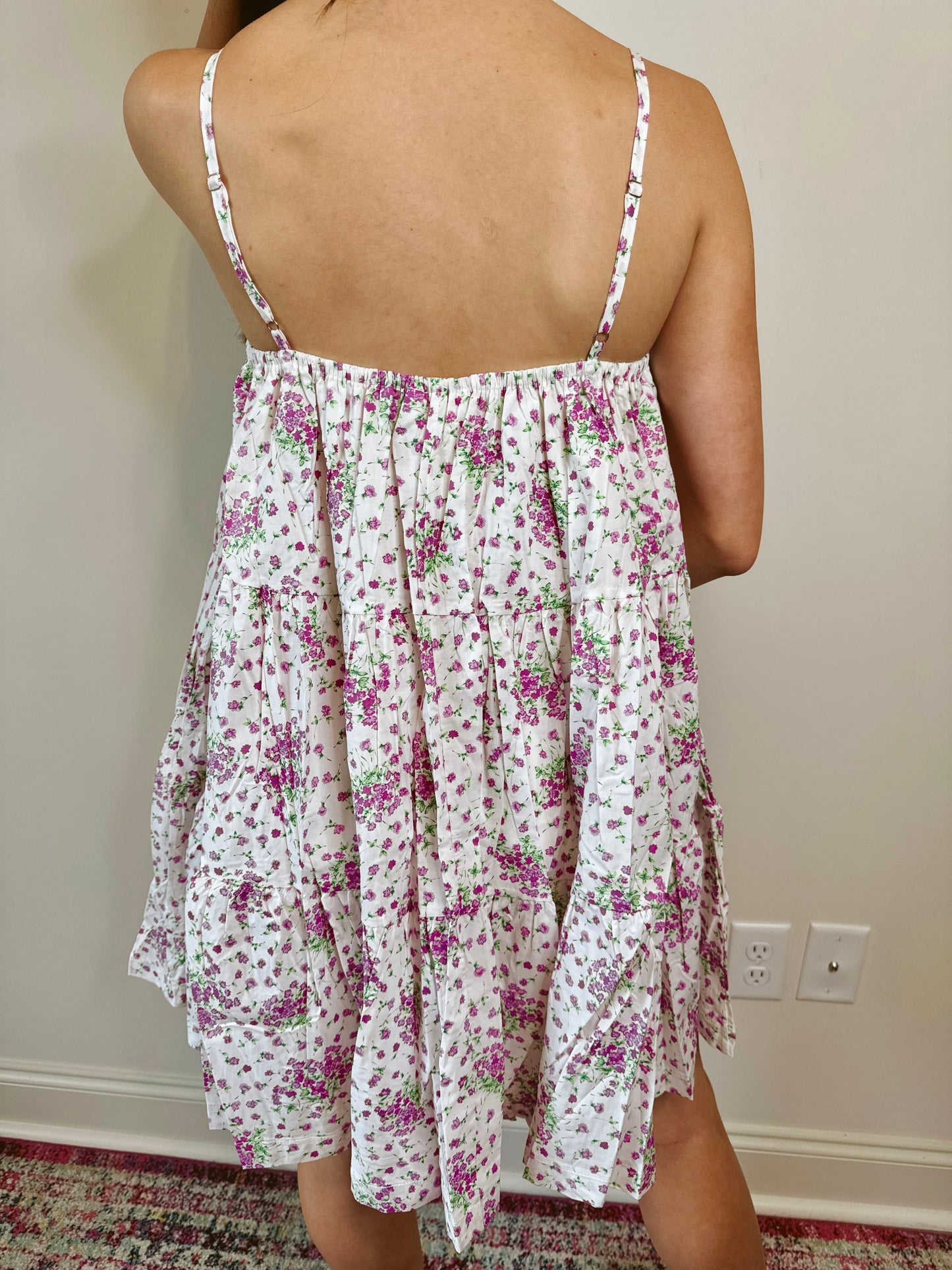 Picking Petals Tiered Mini Dress