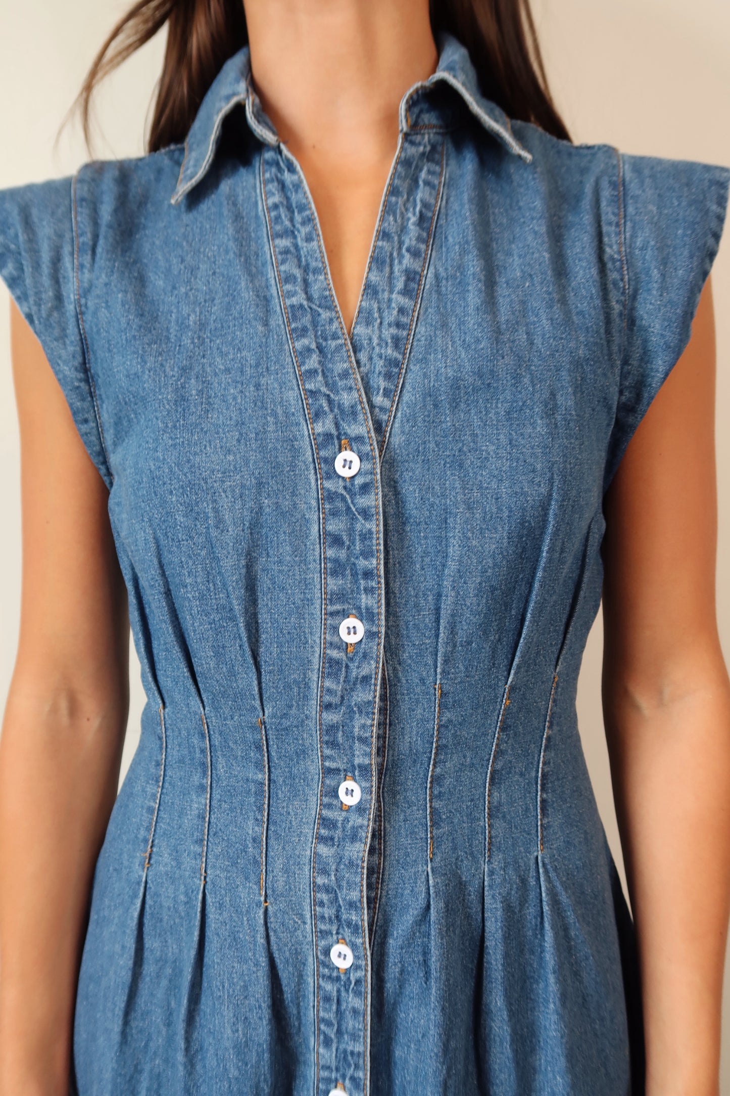 Dashing Denim Midi Dress