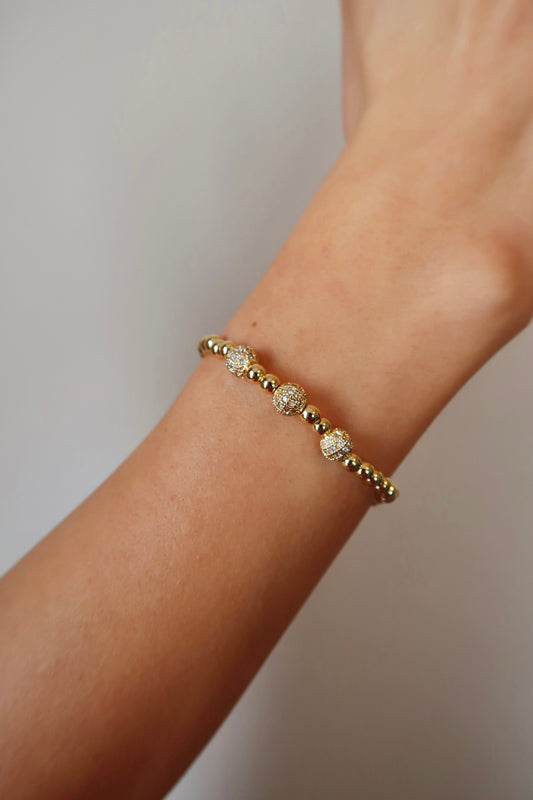 Hint Of Gold Rhinestone Bracelet