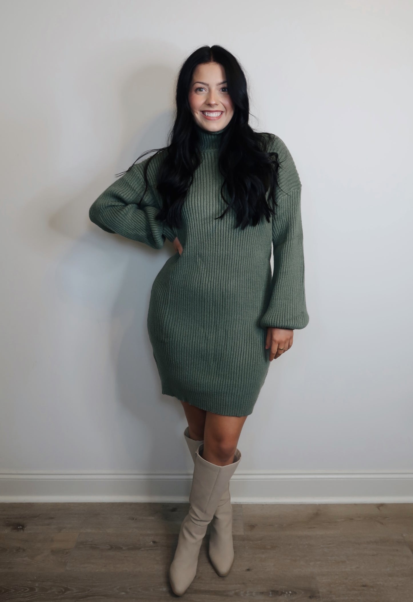 Sweater Weather Turtle Neck Dress