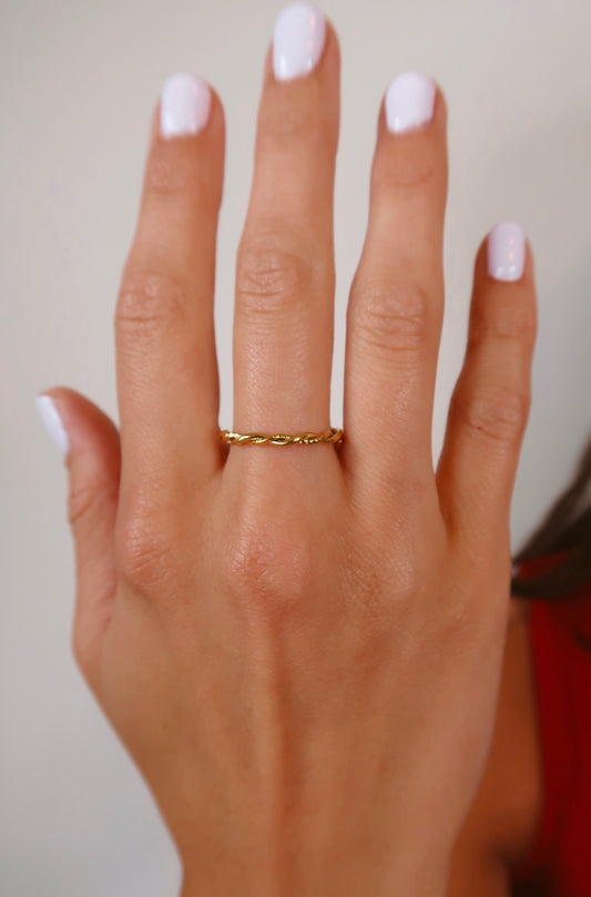 A Touch Of Gold Braided Ring