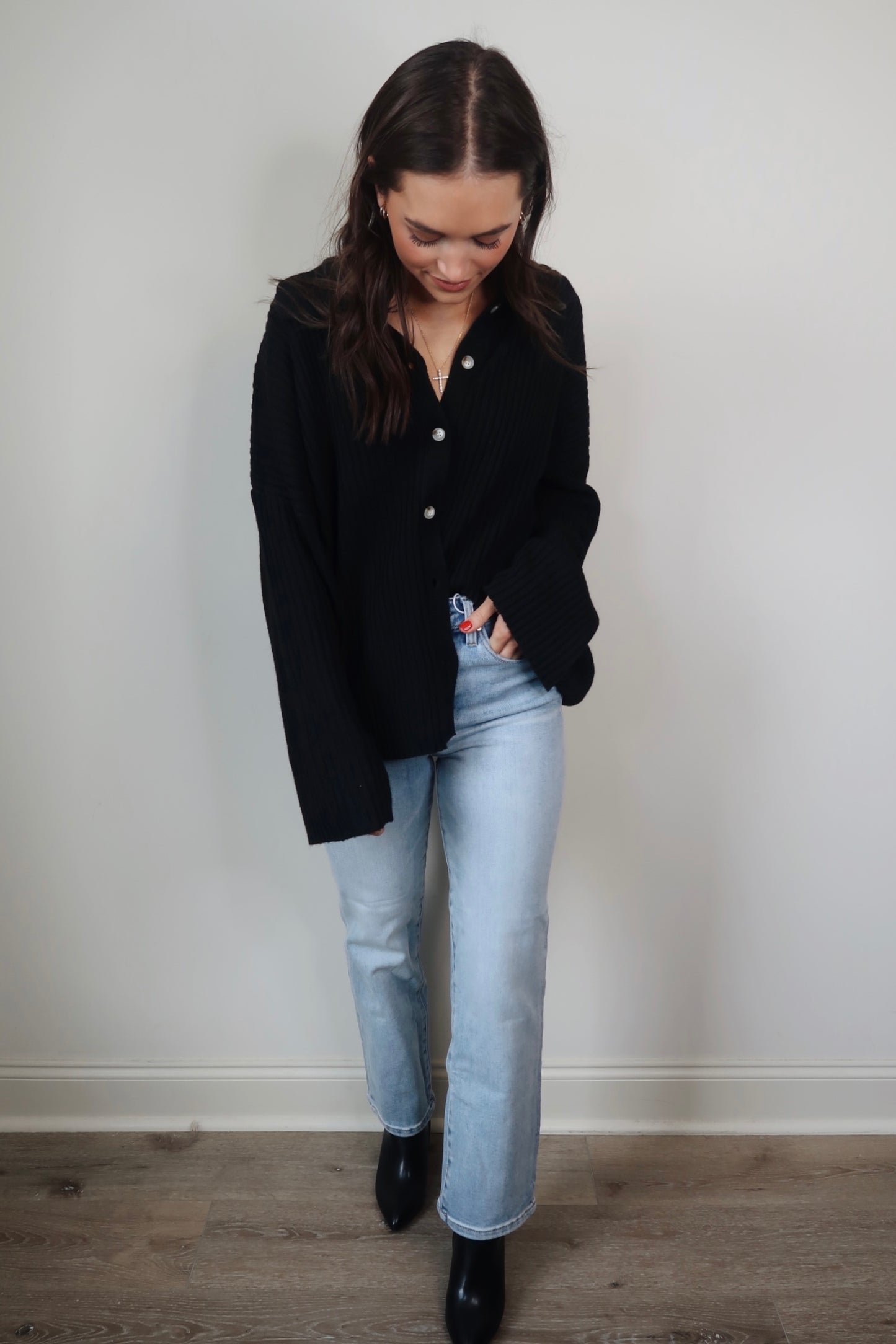 Simple Things Button Down Knit Top