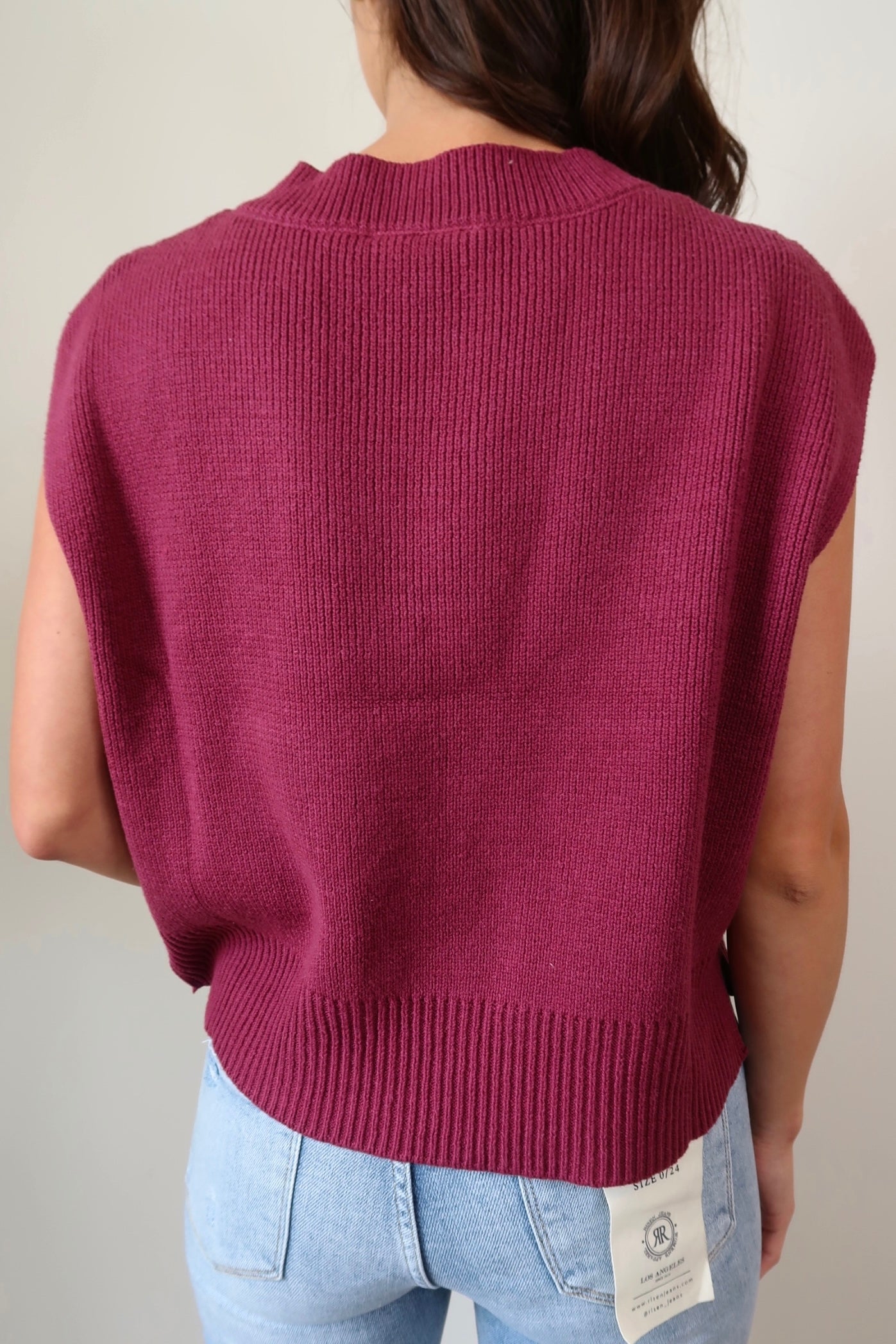 Need Her Now Raspberry Sweater Vest