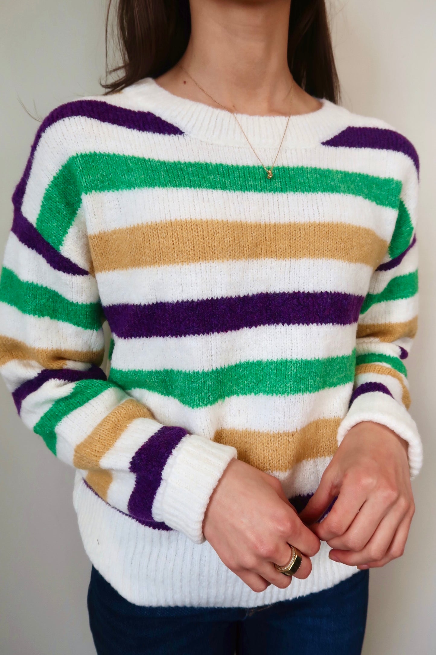 Let The Good Times Roll Striped Sweater