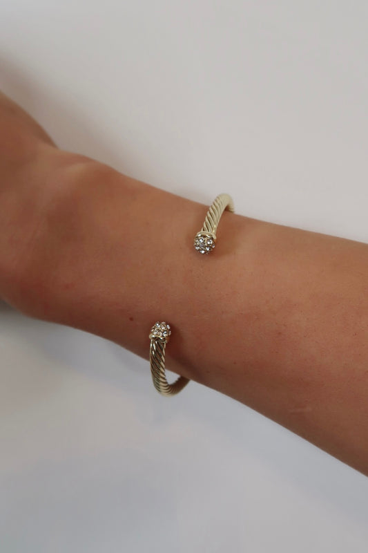Stack It Up - Double Rhinestone Cuff