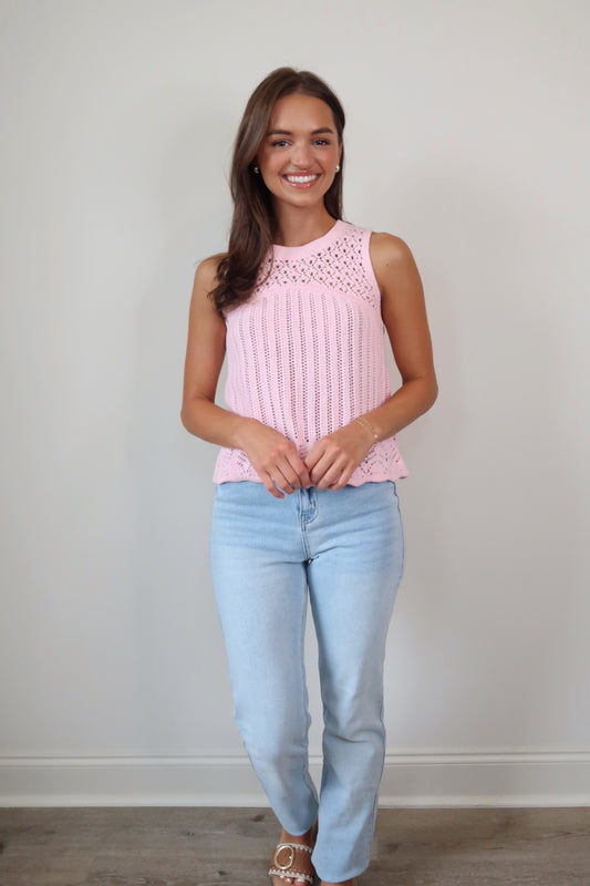 DOORBUSTER Touch of Pink Knit Top