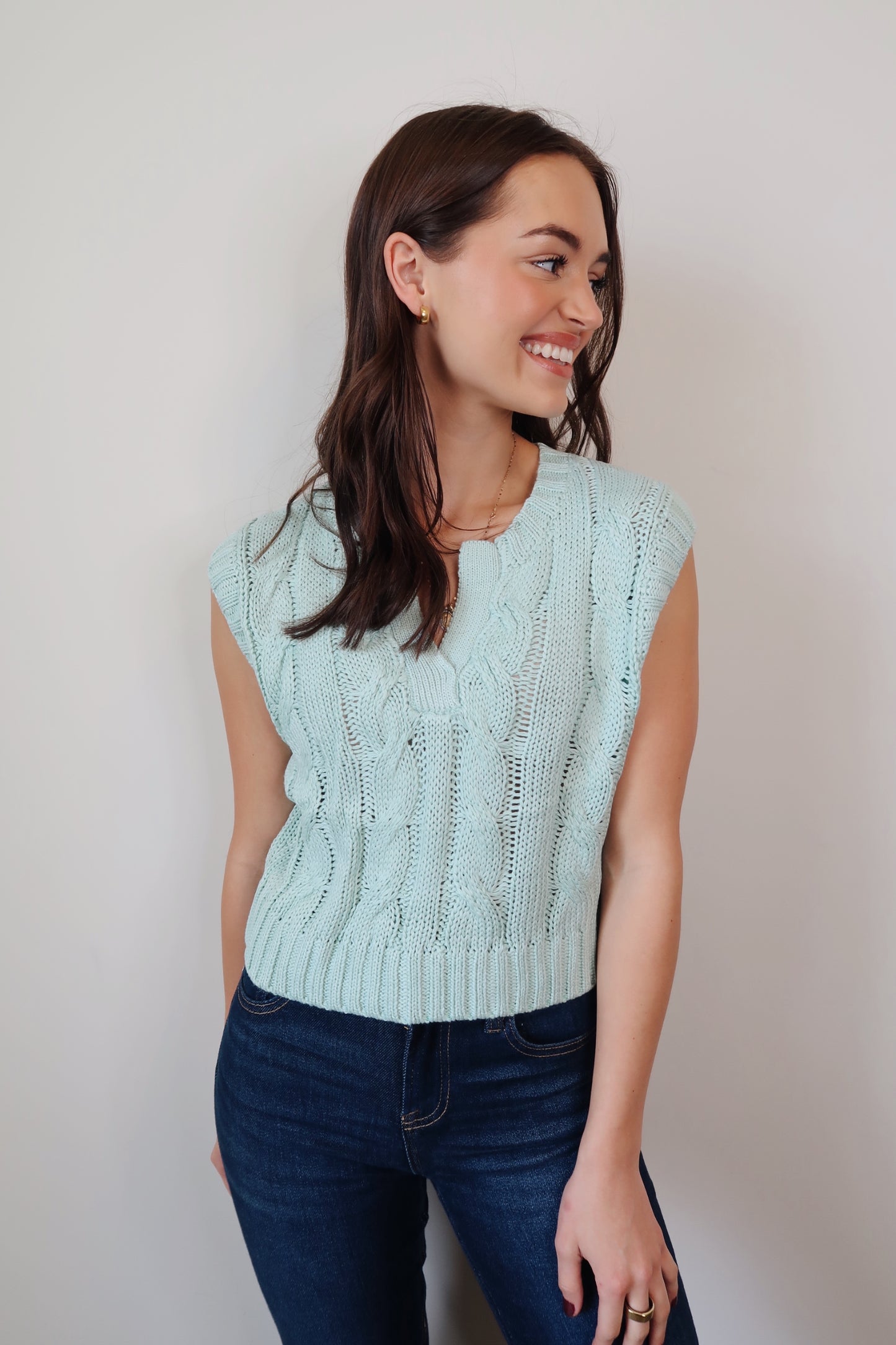 That's So Me Sage Sweater Vest