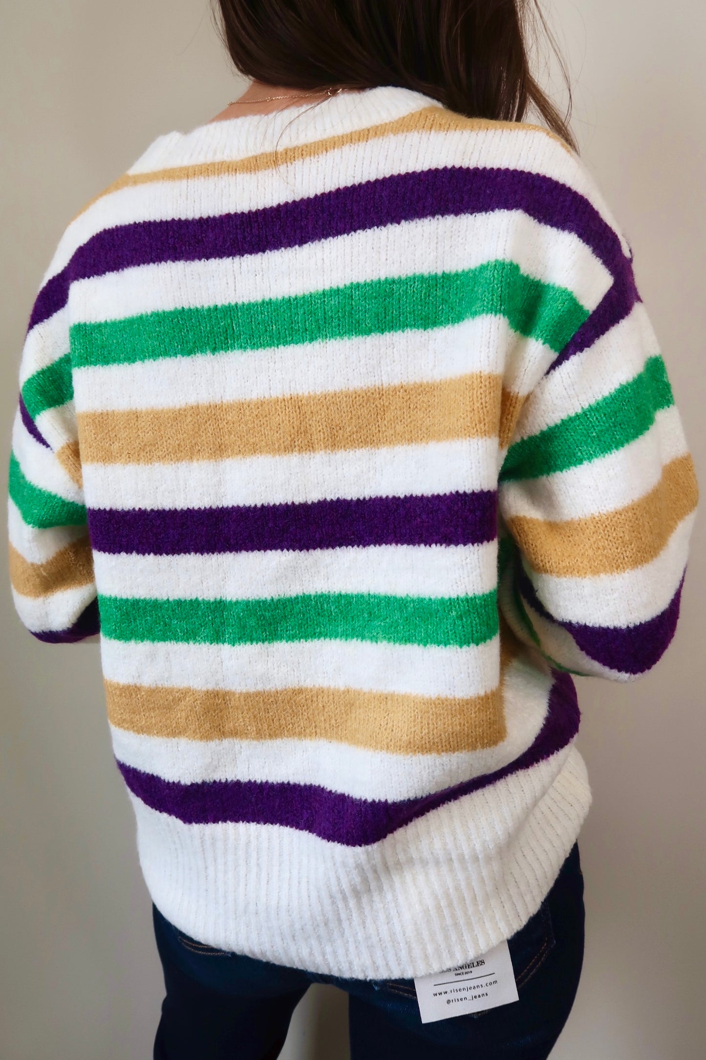Let The Good Times Roll Striped Sweater