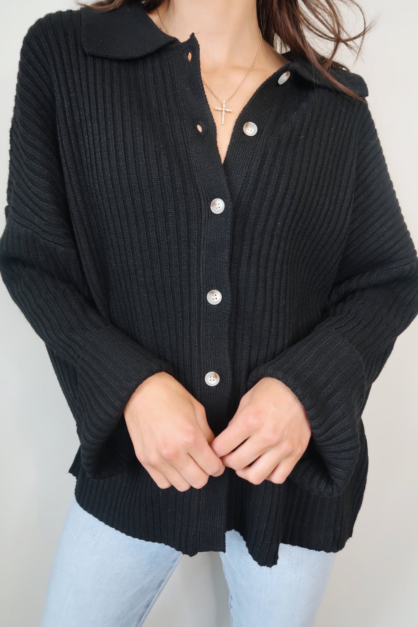 Simple Things Button Down Knit Top