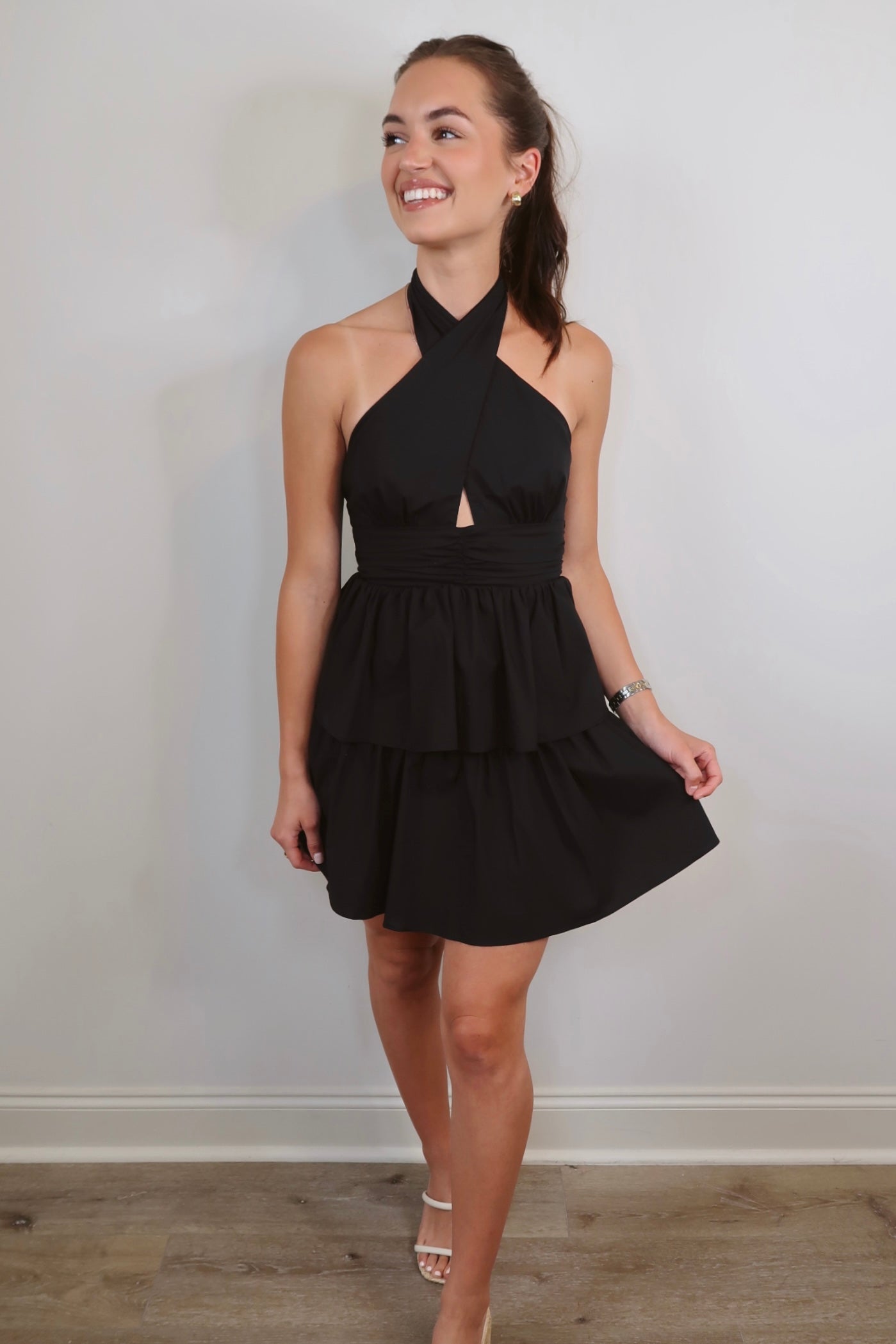 Life of the Party Halter Mini Dress