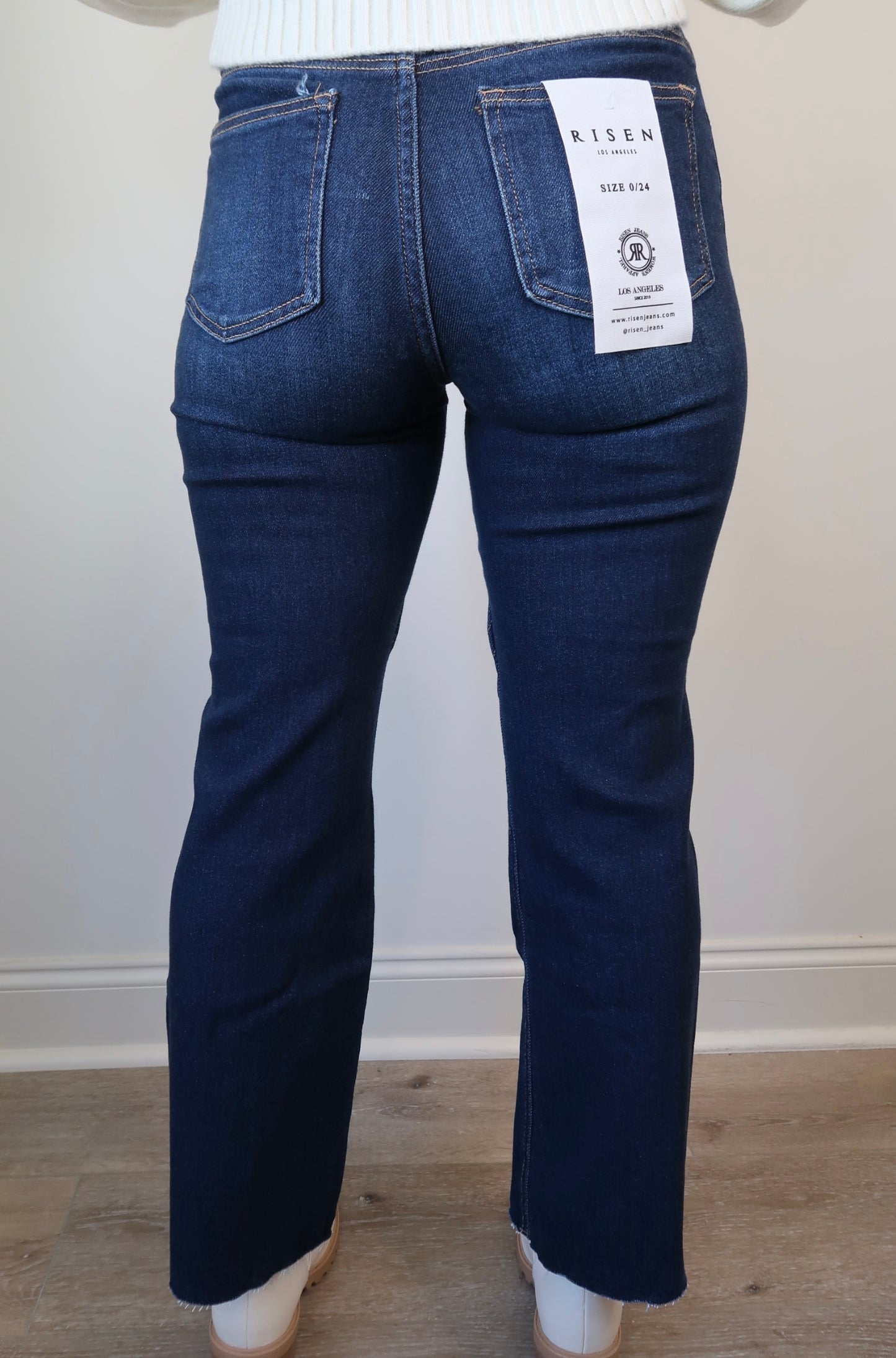 The Rachel Dark Detailed Denim