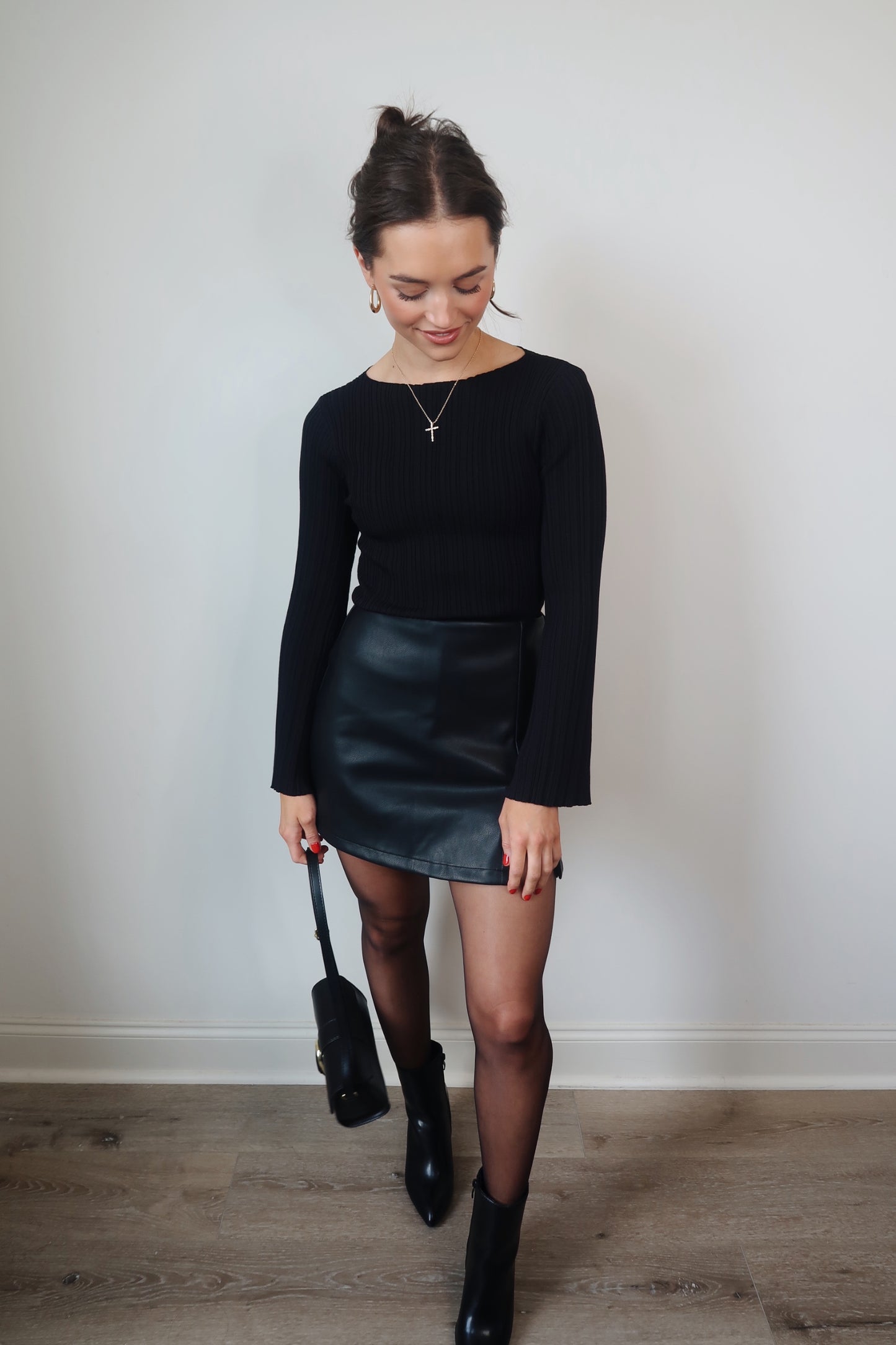 On My Side Slit Mini Skort