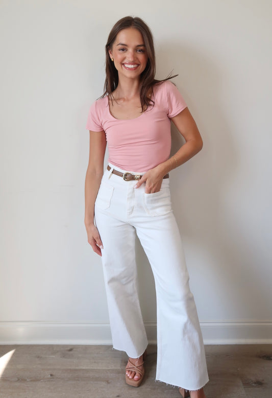 Buttery Basic Scoop Neck Top