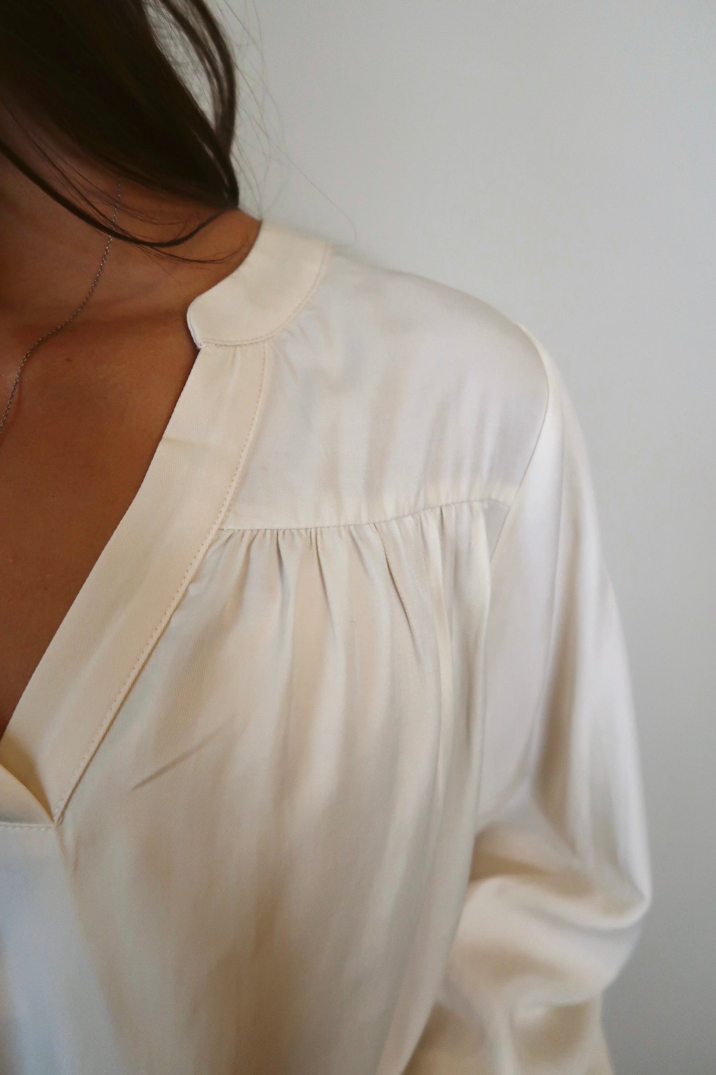 Calling the Shots Satin Blouse