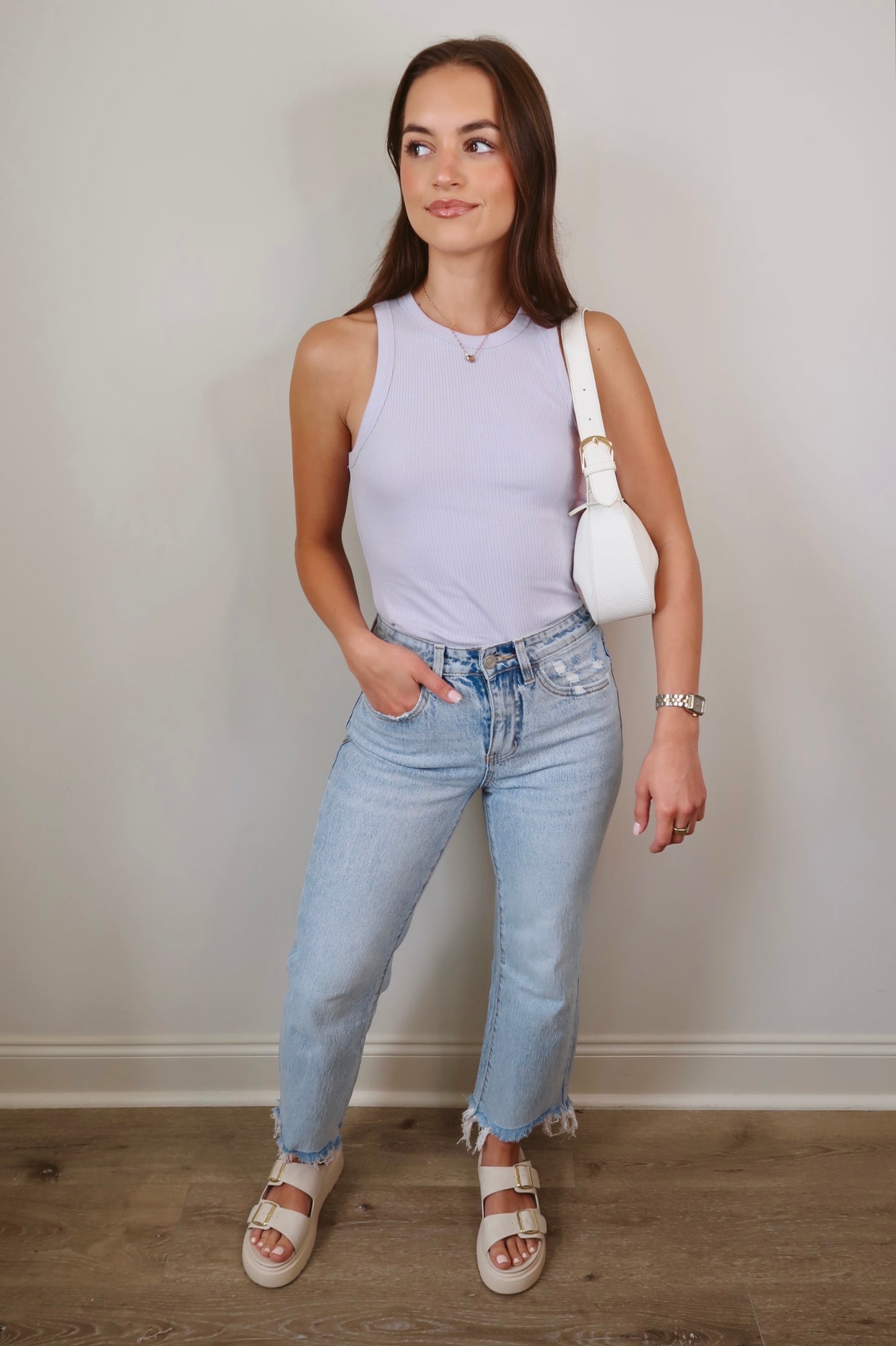 The Berkeley High Rise Crop Flare Denim