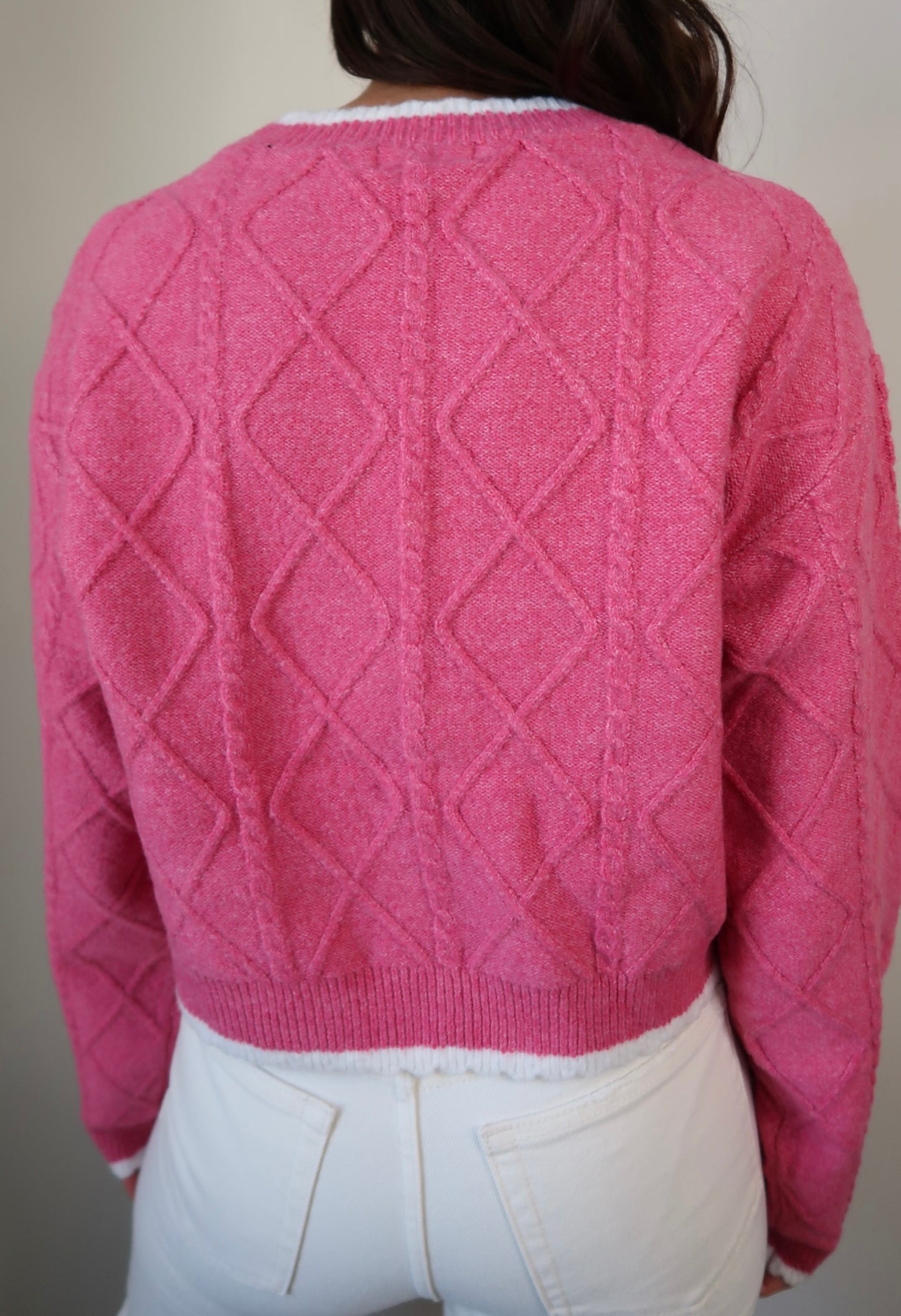 Very Berry Cable Knit Sweater