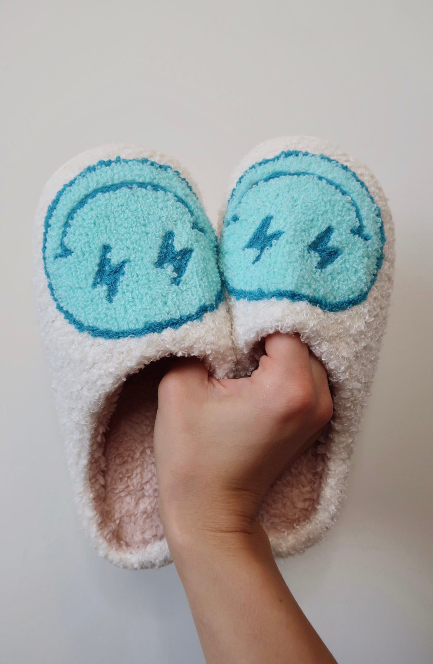 Feeling Electric Smiley Slippers