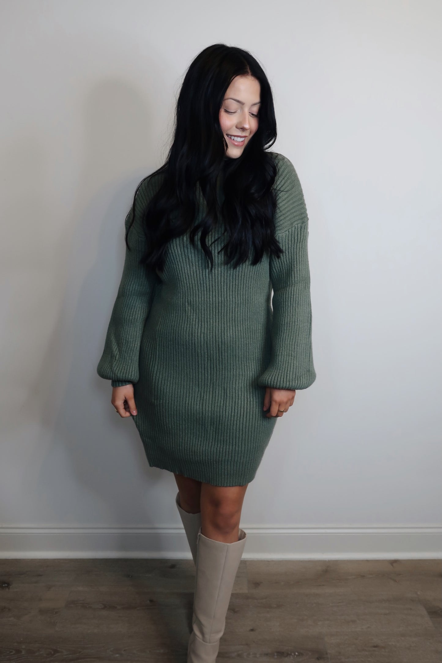 Sweater Weather Turtle Neck Dress