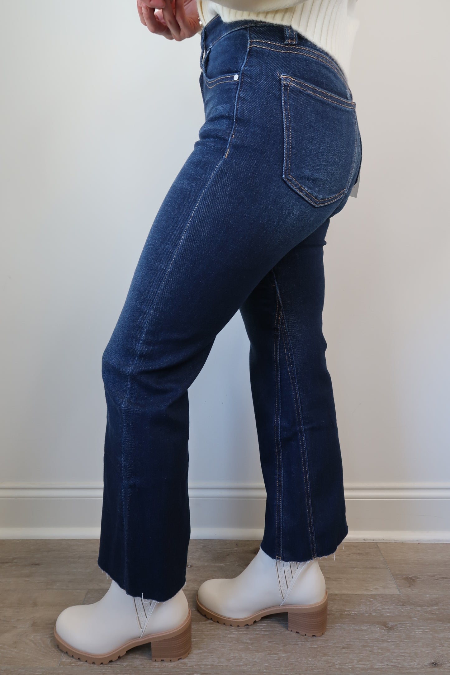 The Rachel Dark Detailed Denim