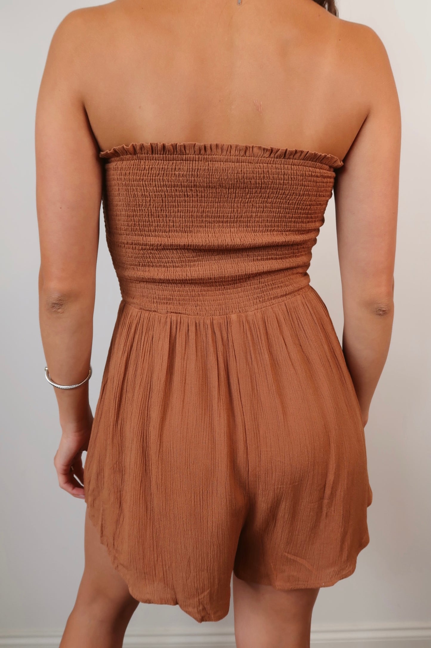 Falling For You Toffee Romper