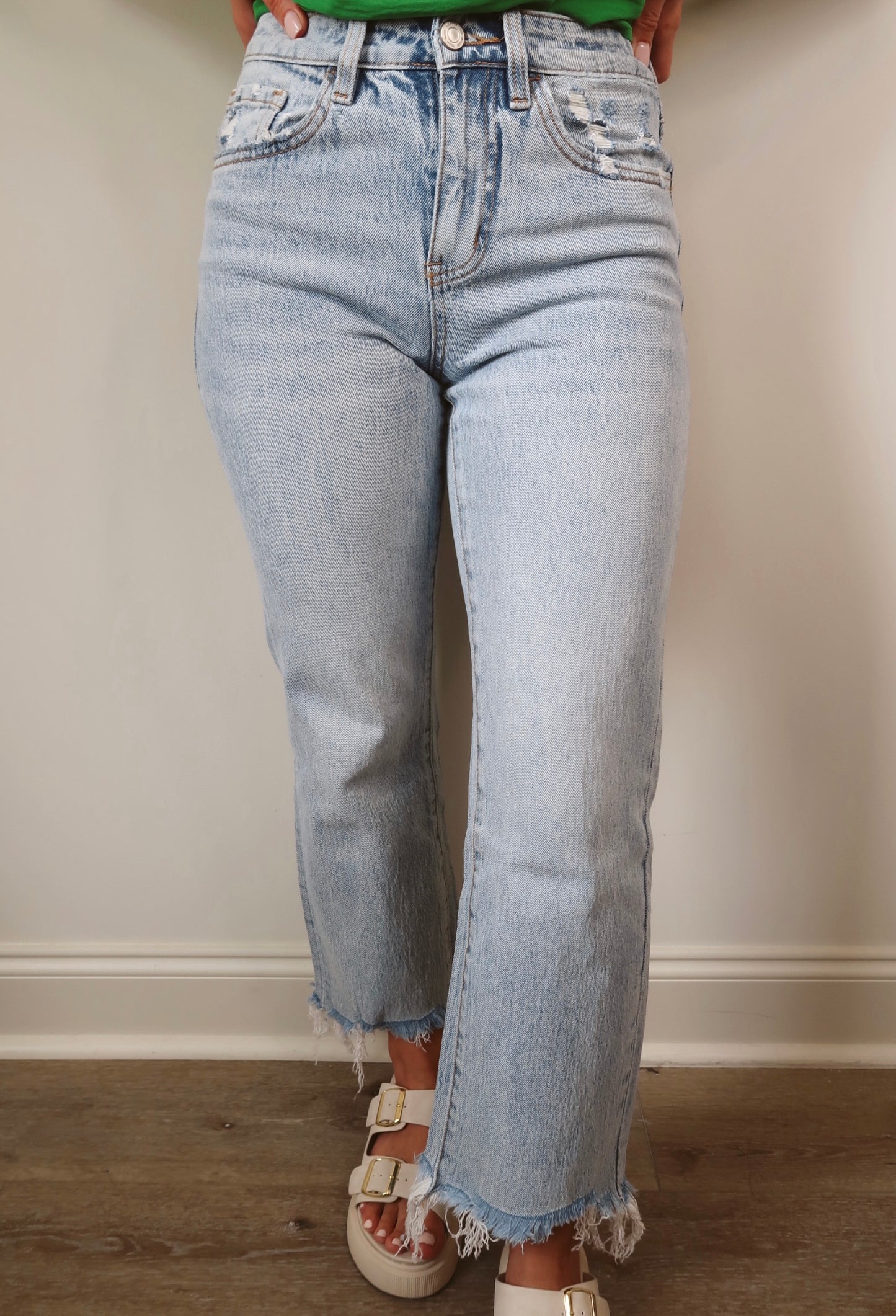 The Berkeley High Rise Crop Flare Denim