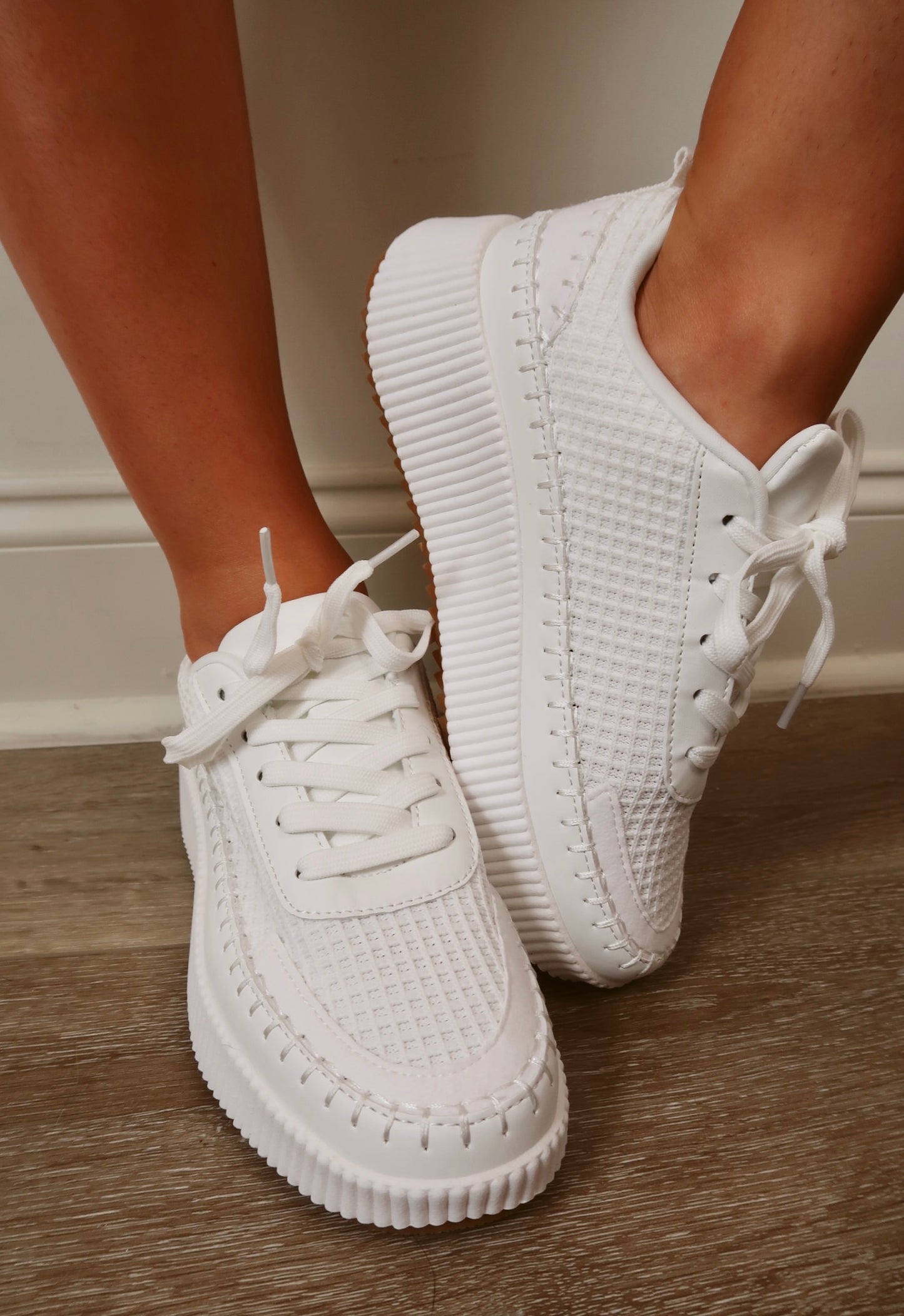 In Style Waffle Knit Sneakers