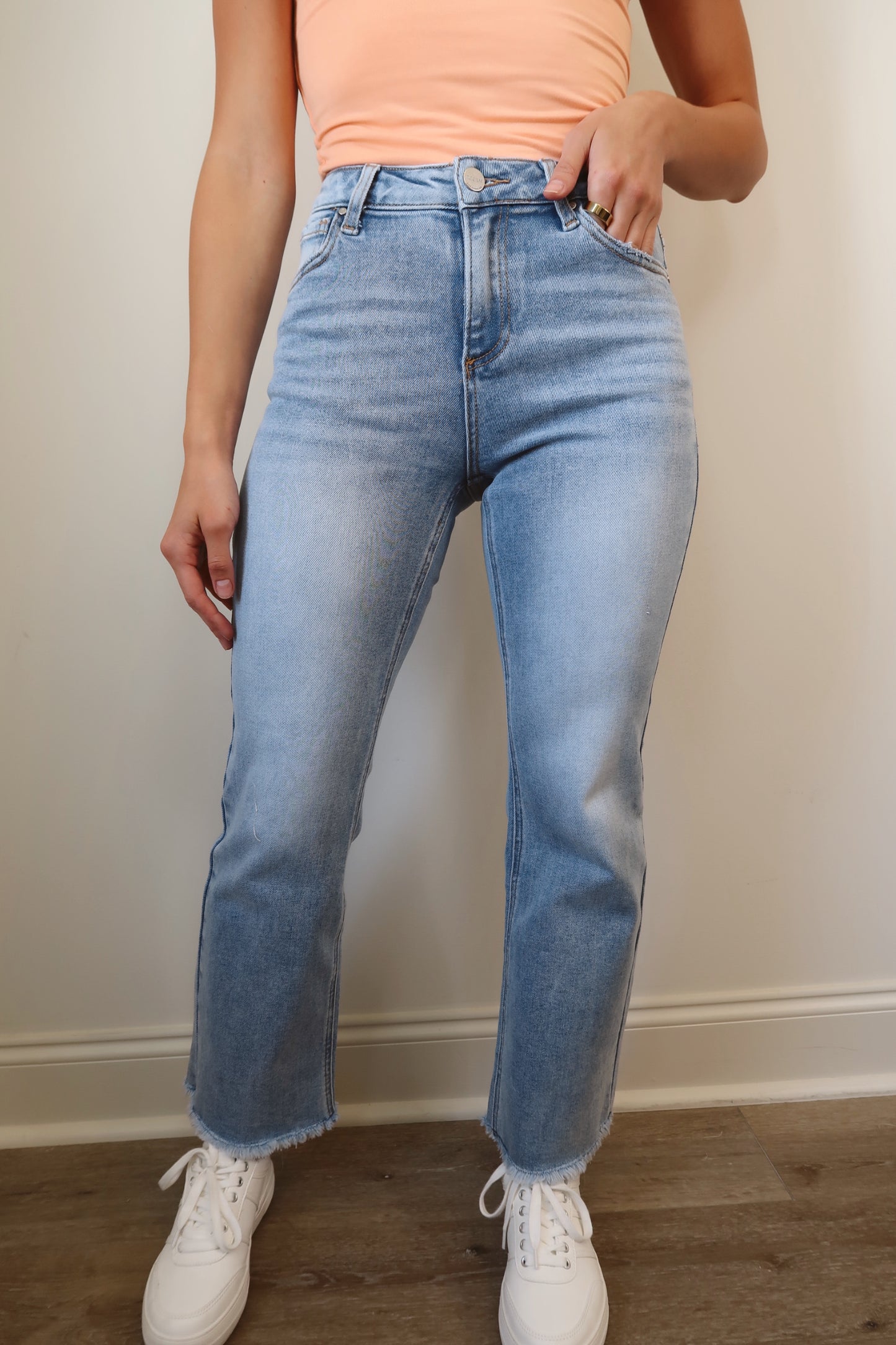 The Aspen Crop Flare Denim