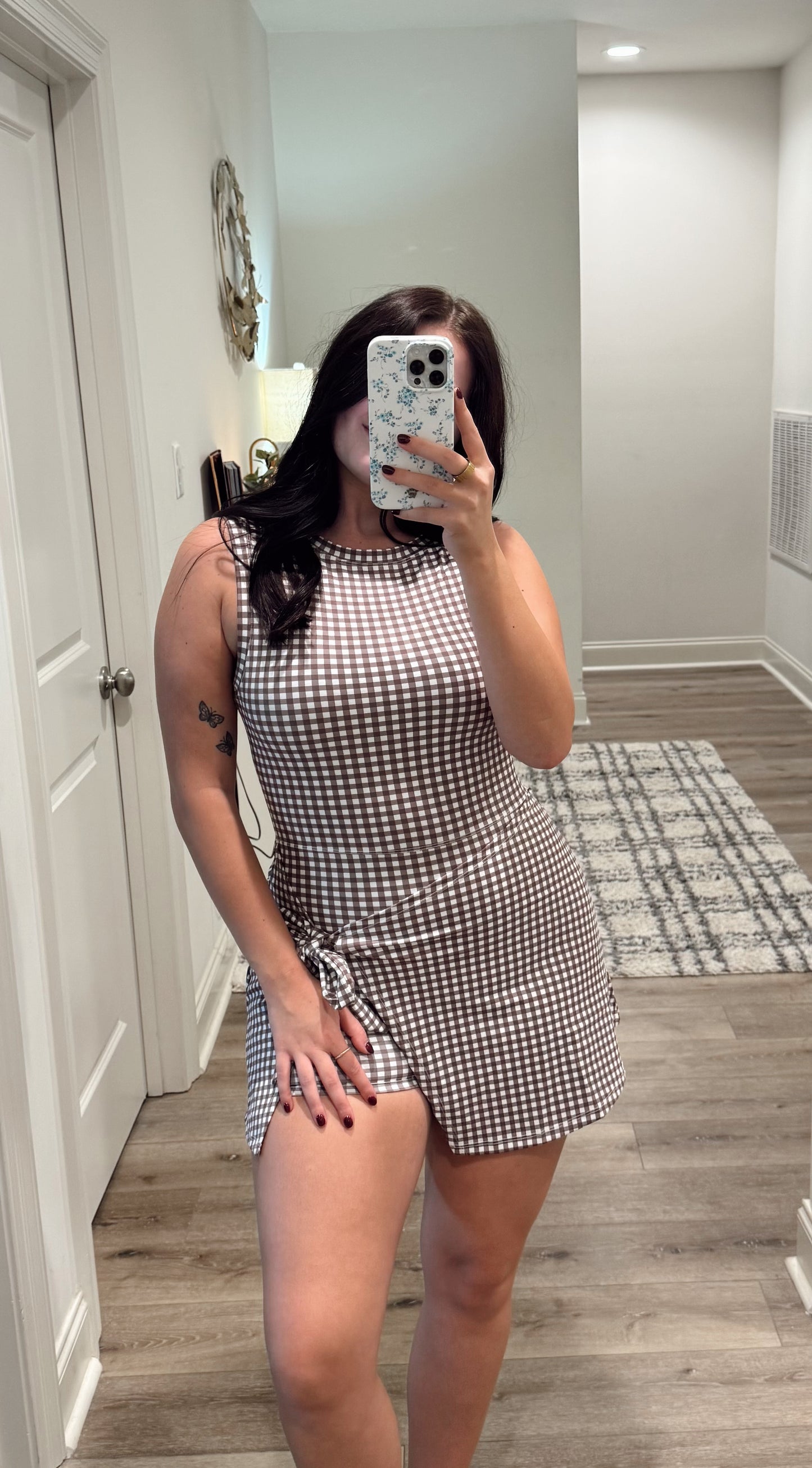 Eyes On Her Gingham Active Wear Dress