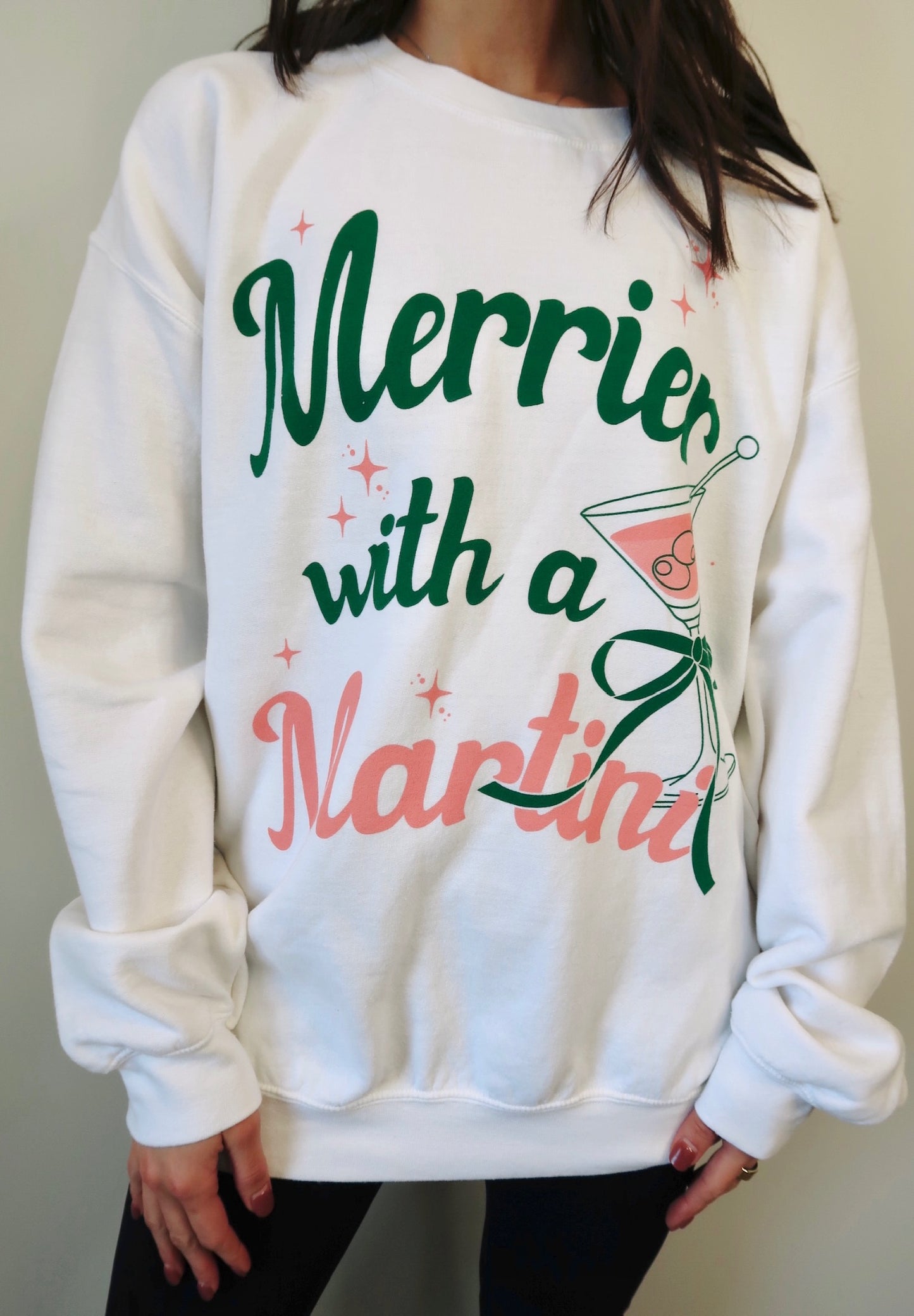 Merrier With A Martini Sweatshirt