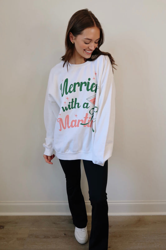 Merrier With A Martini Sweatshirt